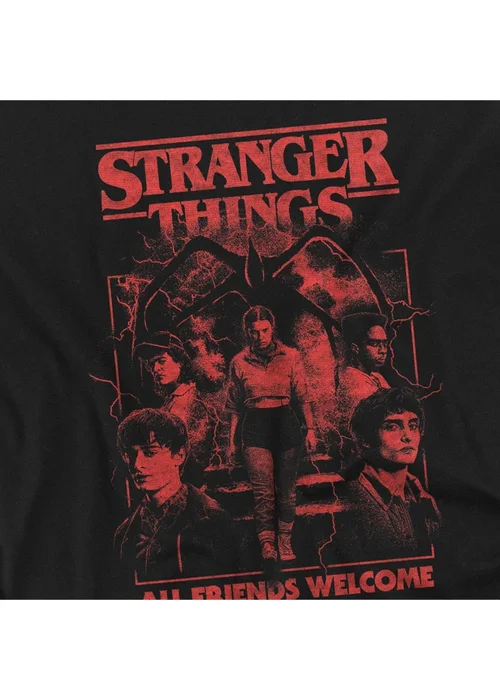 Stranger Things Black 5 Group Horror Mind Flayer Movie Poster Long-Sleeved T-Shirt - XXL Image 3