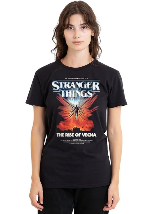 Stranger Things Black 5 Rise Of Vecna Poster T-Shirt - Small Image 1