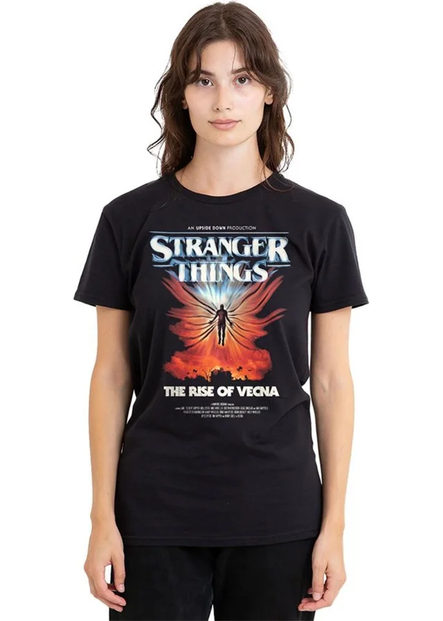 Stranger Things Black 5 Rise Of Vecna Poster T-Shirt