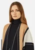 Yumi Brown Colour Block Cape - One Size Image 3