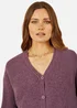 Yumi Purple Marl Knit Cardigan - Small Image 3