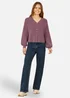 Yumi Purple Marl Knit Cardigan - Small Image 1