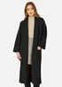Yumi Black Knitted Maxi Cardigan With Pockets - Medium Image 2