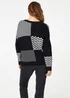 Izabel London Black Geo Print Drop Shoulder Relaxed Jumper - 14 Image 2