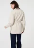 Izabel London Beige Faux Suede Tie Waist Relaxed Shacket - 14 Image 2