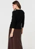 Izabel London Black Plain Soft Knit Long Sleeve Jumper - 12 Image 2