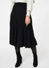 Izabel London Black High Waist Pleated Knit Midi Skirt - 12 Image 4