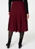 Izabel London Red High Waist Pleated Knit Midi Skirt - 12 Image 3
