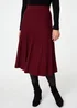 Izabel London Red High Waist Pleated Knit Midi Skirt - 12 Image 4