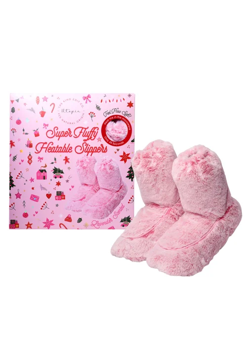 Kind Edit Co Utopia Super Fluffy Heatable Slippers Lavender Scented - One Size Image 3