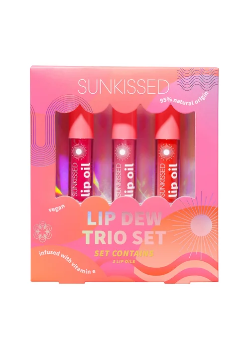 Sunkissed 95% Natural Lip Dew Trio Lip Oil Gift Set - One Size Image 1
