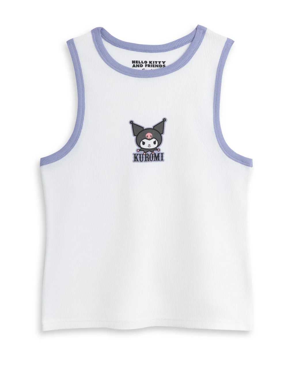 Vanilla Underground Hello Kitty Kuromi Adults Vest & Shorts Purple PJs - Medium Image 3