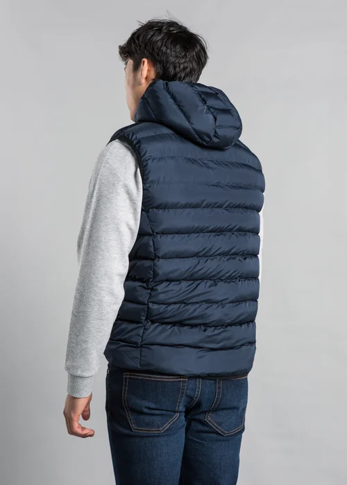 Tokyo Laundry Navy Hooded Padded Zip-Up Gilet - L Image 2