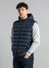 Tokyo Laundry Navy Hooded Padded Zip-Up Gilet - L Image 1