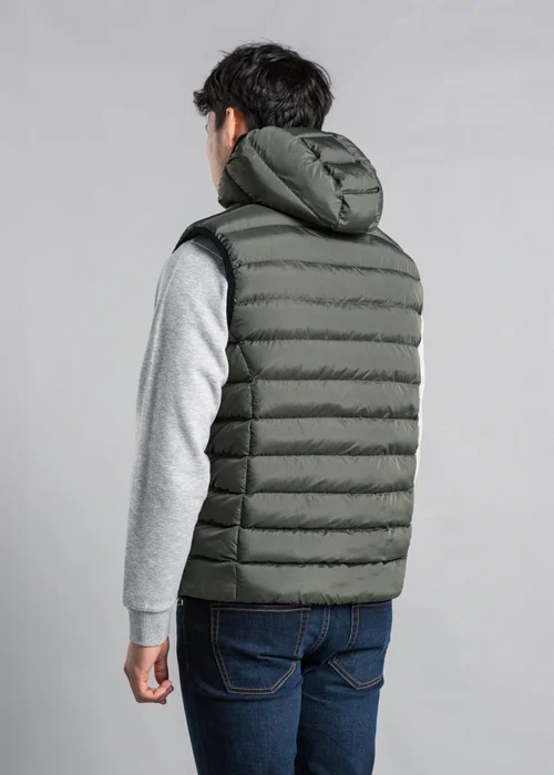 Tokyo Laundry Khaki Hooded Padded Zip-Up Gilet - L Image 2