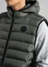 Tokyo Laundry Khaki Hooded Padded Zip-Up Gilet - L Image 3