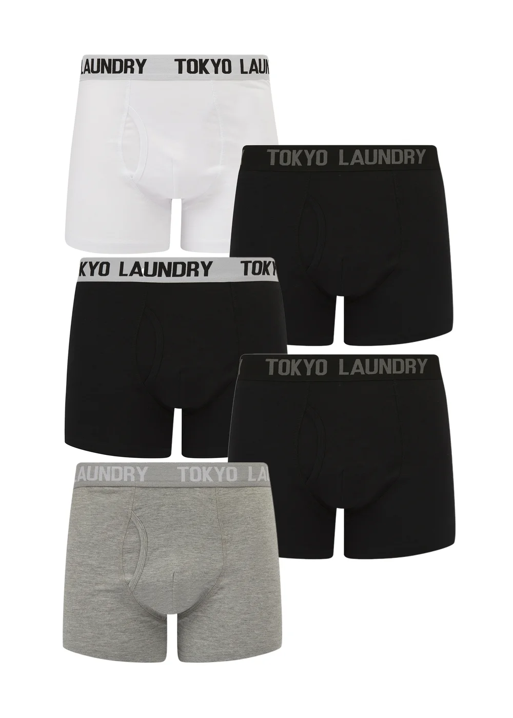 Tokyo Laundry Black 5-Pack Cotton Boxers - Small Image 1