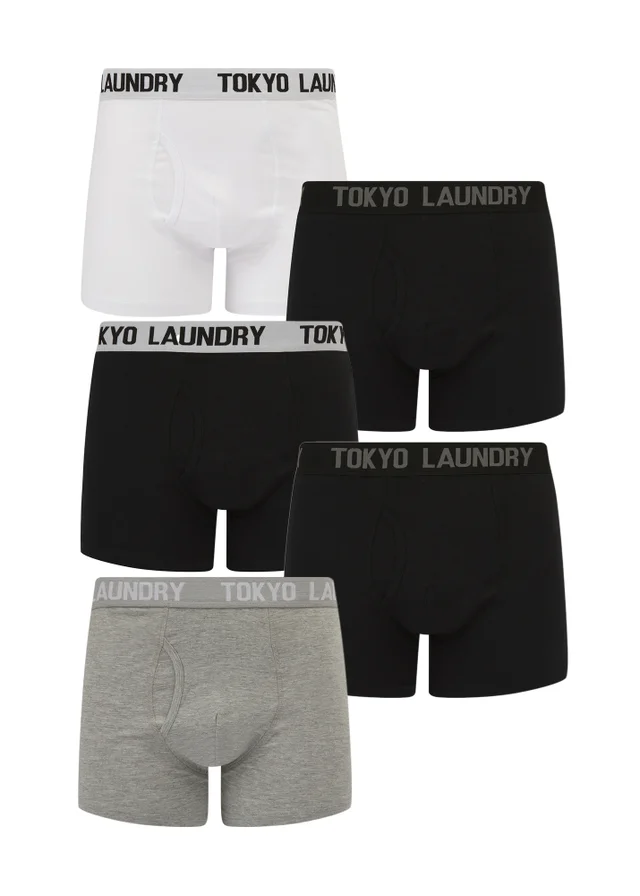 Tokyo Laundry Black 5-Pack Cotton Boxers