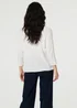 Izabel London White Mesh Cropped 3/4 Sleeve Open Cardigan - S/M Image 2