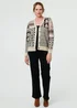 Izabel London Cream Patchwork Print Long Sleeve Cardigan - 10 Image 4