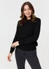 Izabel London Black Chevron Soft Knit Long Sleeve Jumper - 8 Image 1