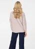 Izabel London Beige Floral Sparkle Batwing Sleeve Jumper - 12 Image 2