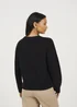 Brave Soul Black Round Neck Fisherman Knit Cardigan - Extra Large Image 2