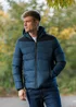 Brave Soul Blue Padded Quilted Hooded Jacket - L Image 1