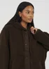Brave Soul Chocolate Hooded Fleece Jacket - L Image 3