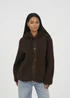 Brave Soul Chocolate Hooded Fleece Jacket - L Image 1
