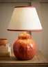 ValueLights Gourdette Burnt Orange Glazed Table Lamp - One Size Image 1
