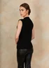 Chi Chi London Black Button Down Knitted Top - XS Image 3