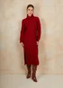Chi Chi London Red Roll Neck Oversized Jumper Dress - Small Image 1