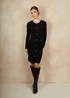 Chi Chi London Black Long sleve button down dress - Large Image 1