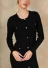 Chi Chi London Black Long sleve button down dress - Large Image 2