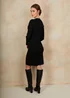 Chi Chi London Black Long sleve button down dress - Large Image 3