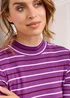 Cotton Traders Bright Plum Cosy Up Long Sleeve Turtleneck Top - Size 20 Image 3