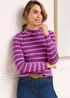 Cotton Traders Bright Plum Cosy Up Long Sleeve Turtleneck Top - Size 20 Image 1