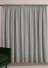 Furn Soft Chenille Blackout Pencil Pleat Curtain Pair Silver - 46W X 54D (117x137cm Image 3