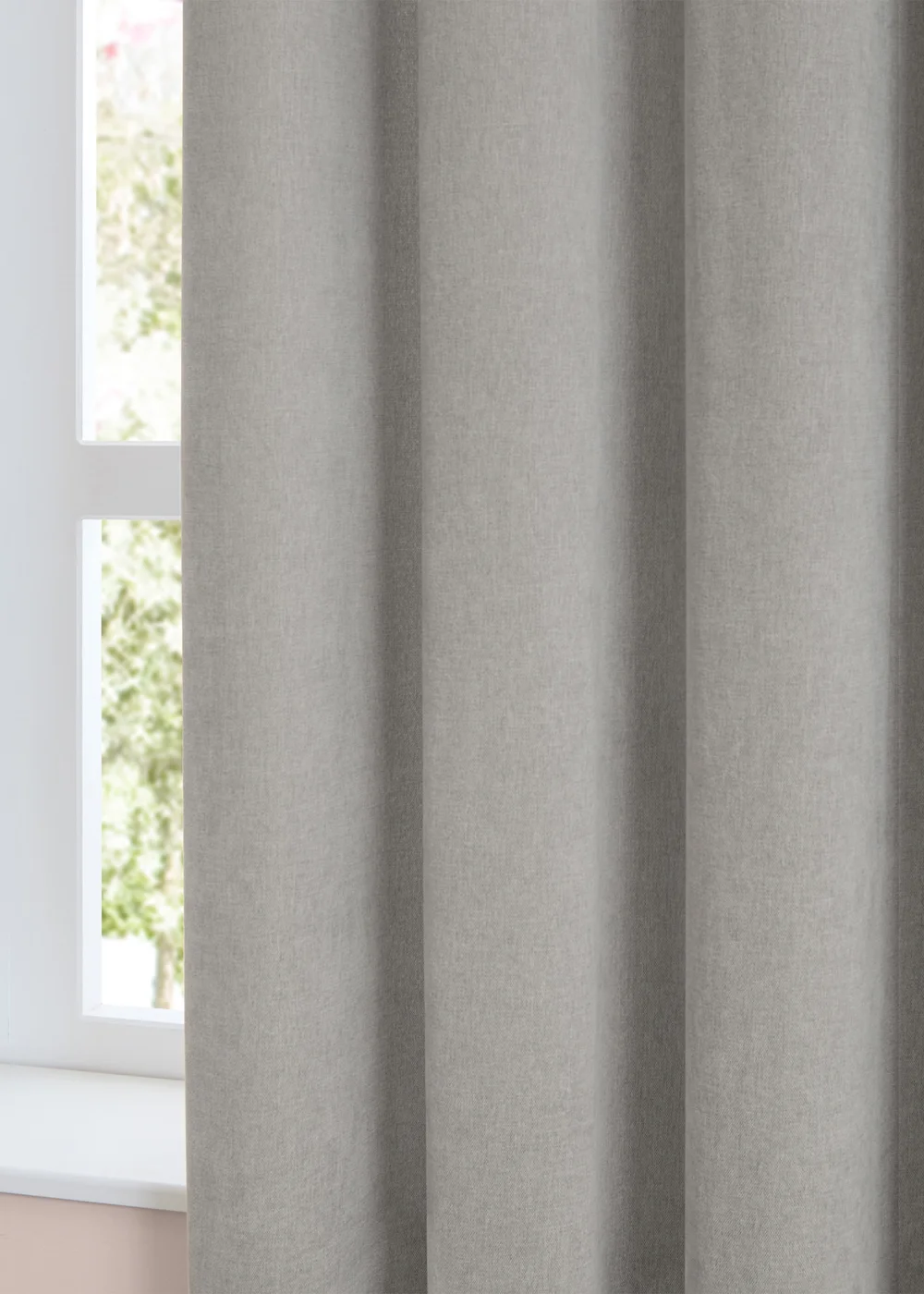Furn Soft Chenille Blackout Pencil Pleat Curtain Pair Silver - 46W X 54D (117x137cm Image 4