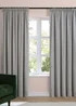 Furn Soft Chenille Blackout Pencil Pleat Curtain Pair Silver - 46W X 54D (117x137cm Image 2