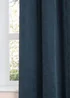 Furn Soft Chenille Blackout Pencil Pleat Curtain Pair Navy - 46W X 54D (117x137cm Image 4
