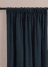 Furn Soft Chenille Blackout Pencil Pleat Curtain Pair Navy - 46W X 54D (117x137cm Image 6