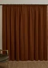Furn Soft Chenille Blackout Pencil Pleat Curtain Pair Rust - 46W X 54D (117x137cm Image 3