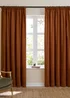 Furn Soft Chenille Blackout Pencil Pleat Curtain Pair Rust - 46W X 54D (117x137cm Image 2