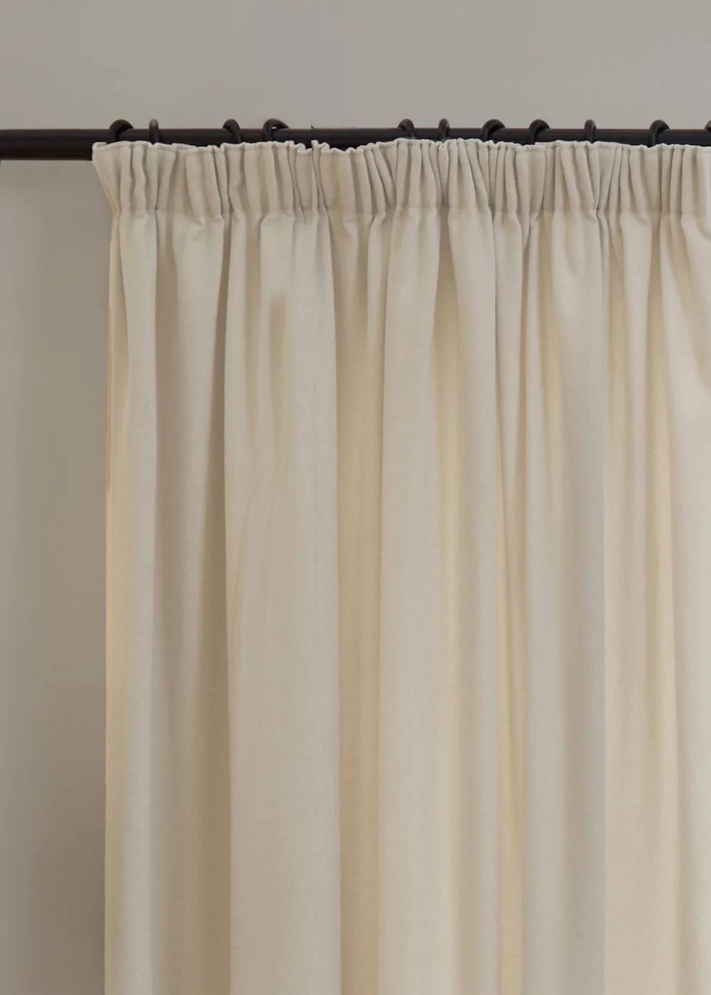 Furn Soft Chenille Blackout Pencil Pleat Curtain Pair Ecru - 46X X 72D (116x183cm) Image 6