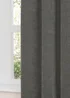 Furn Soft Chenille Blackout Eyelet Curtain Pair Charcoal Grey - 46W X 54D (117x137cm Image 4
