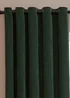 Furn Soft Chenille Blackout Eyelet Curtain Pair Bottle Green - 46W X 54D (117x137cm Image 6