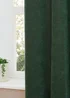 Furn Soft Chenille Blackout Eyelet Curtain Pair Bottle Green - 46W X 54D (117x137cm Image 4