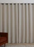 Furn Soft Chenille Blackout Eyelet Curtain Pair Natural - 46W X 54D (117x137cm Image 3